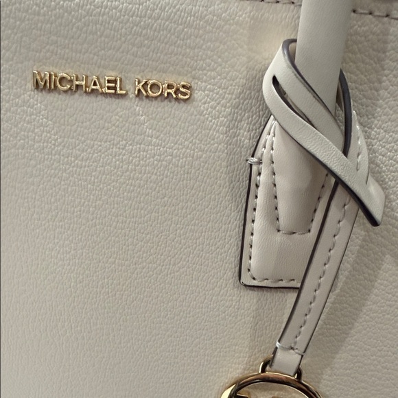 Michael Kors Cream and Black Animal Print Satchel - Picture 2 of 7
